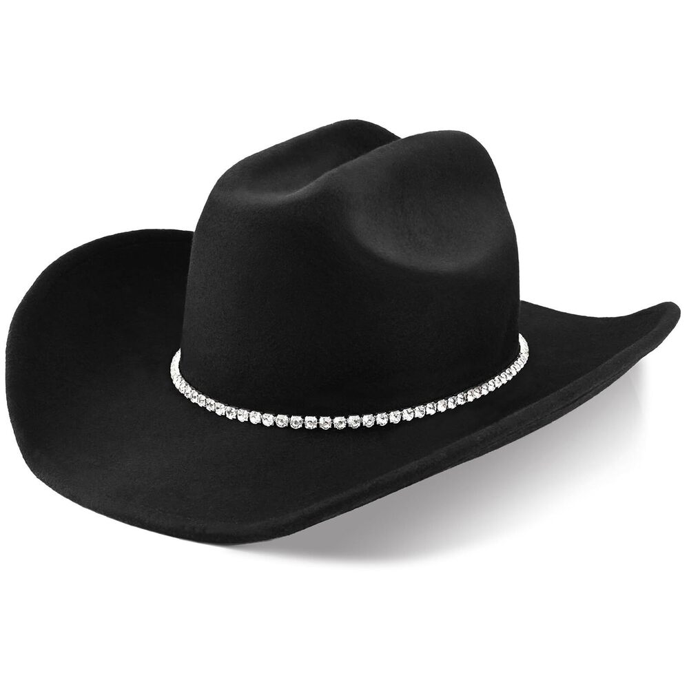 9491 100% Wool Western Cowboy Hat Classic Fedora Hat Felt Cowgirls Hats
